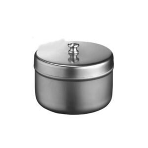 4034 TARRO PARA ALGODON C/TAPA INOX 120X80mm.