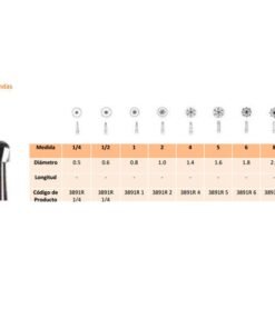 8 FG CARB.TUNGS.FIG.1 5uds.