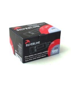 PINS DOBLES CON CAMISA METALICA 16mm. 1000u.