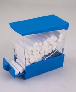 DISPENSADOR ROLLOS ALGODON AZUL