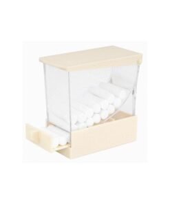 DISPENSADOR ROLLOS ALGODON BLANCO